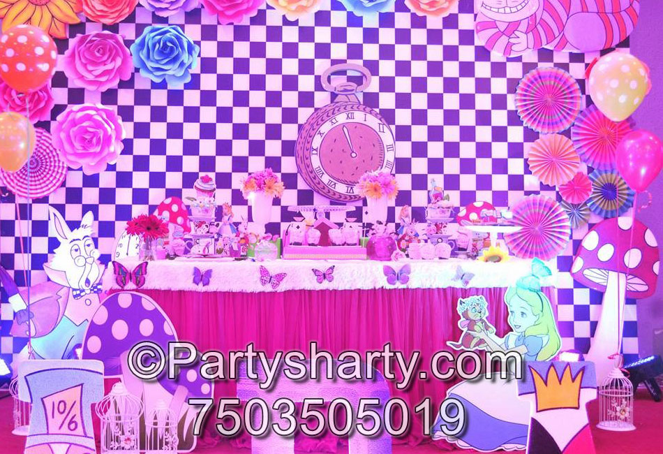 Alice In The Wonderland Theme Birthday Party, Birthday themes for Boys, Birthday themes for girls, Birthday party Ideas, birthday party organisers in Delhi, Gurgaon, Noida, Best Birthday Party Themes for Kids and Adults, theme-based birthday party