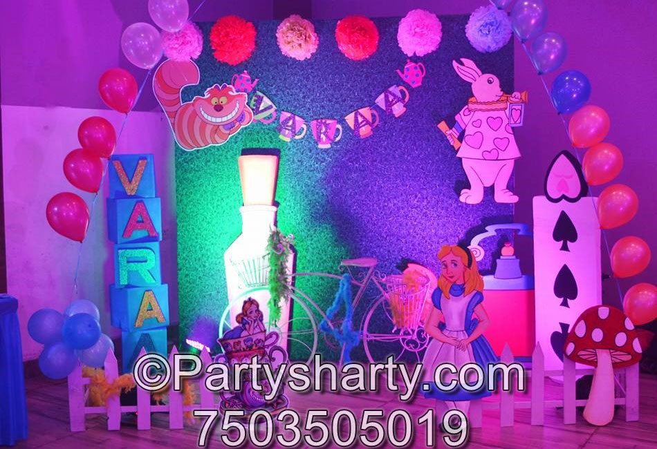 Alice In The Wonderland Theme Birthday Party Ideas, Birthday themes for Boys, Birthday themes for girls, Birthday party Ideas, birthday party organisers in Delhi, Gurgaon, Noida, Best Birthday Party Themes for Kids and Adults, theme-based birthday party