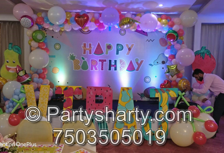 Fruit Theme Birthday Party, Birthday themes for Boys, Birthday themes for girls, Birthday party Ideas, birthday party organisers in Delhi, Gurgaon, Noida, Best Birthday Party Themes for Kids and Adults, theme-based birthday party