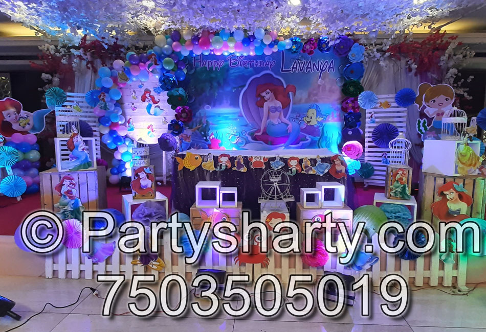 Little Mermaid Theme Birthday Party, Birthday themes for Boys, Birthday themes for girls, Birthday party Ideas, birthday party organisers in Delhi, Gurgaon, Noida, Best Birthday Party Themes for Kids and Adults, theme-based birthday party