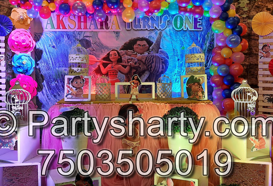 Moana Theme Birthday Party, Birthday themes for Boys, Birthday themes for girls, Birthday party Ideas, birthday party organisers in Delhi, Gurgaon, Noida, Best Birthday Party Themes for Kids and Adults, theme-based birthday party