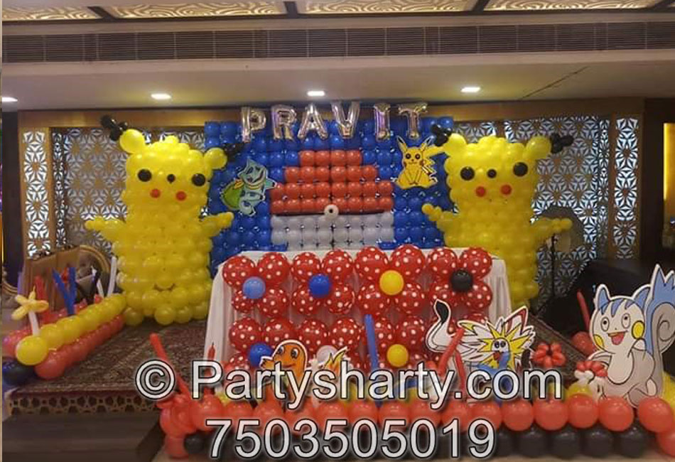 Pokemon Theme Birthday Party, Birthday themes for Boys, Birthday themes for girls, Birthday party Ideas, birthday party organisers in Delhi, Gurgaon, Noida, Best Birthday Party Themes for Kids and Adults, theme-based birthday party
