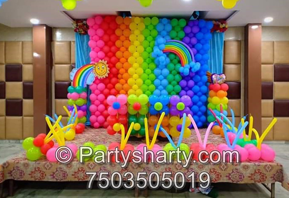 Rainbow Birthday Decorations Rainbow Theme Birthday Party 