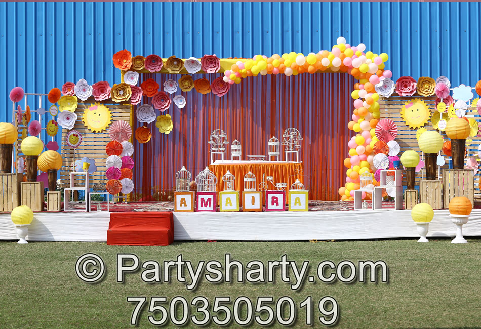 Sunshine Theme Birthday Party, Birthday themes for Boys, Birthday themes for girls, Birthday party Ideas, birthday party organisers in Delhi, Gurgaon, Noida, Best Birthday Party Themes for Kids and Adults, theme-based birthday party