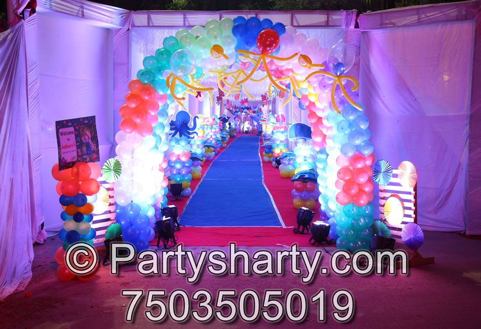 Underwater Theme Theme Birthday Party, Birthday themes for Boys, Birthday themes for girls, Birthday party Ideas, birthday party organisers in Delhi, Gurgaon, Noida, Best Birthday Party Themes for Kids and Adults, theme-based birthday party