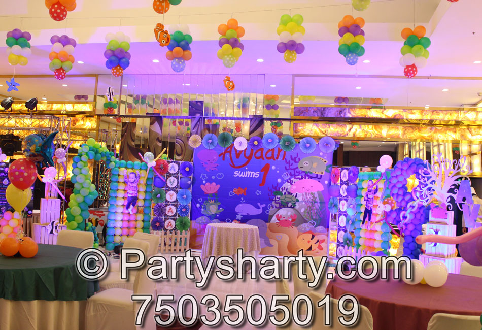 Underwater Theme Theme Birthday Party, Birthday themes for Boys, Birthday themes for girls, Birthday party Ideas, birthday party organisers in Delhi, Gurgaon, Noida, Best Birthday Party Themes for Kids and Adults, theme-based birthday party